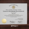 Buy GED Diploma Online - Realistic USA State-Match Replica with Gold Seal