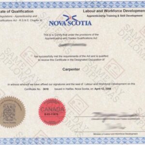 Certificate - Red Seal, Canada