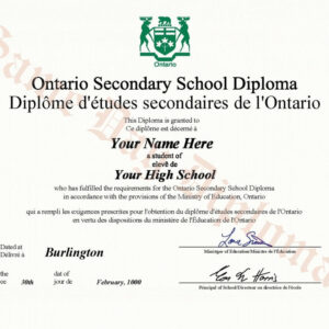 Secondary School Canada Diplomas